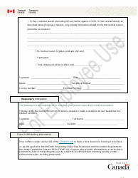 Medical Exemption Request Form - Canada, Page 3