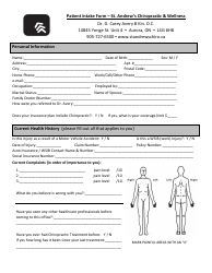 Chiropractic Patient Intake Form - St. Andrew&#039;s Chiropractic &amp; Wellness