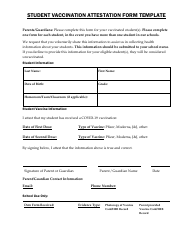 Document preview: Student Vaccination Attestation Form