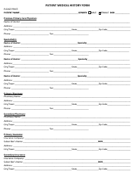 Document preview: Patient Medical History Form - Lines