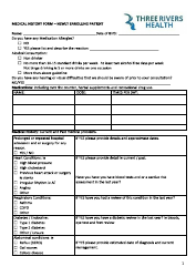 Medical History Form (Newly Enrolling Patient) - Three Rivers Health