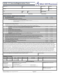 Document preview: Covid-19 Vaccine Registration Form - Mint Hill Pharmacy