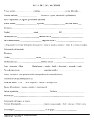 Document preview: Registro Del Paciente (Spanish)