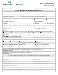 Document preview: Patient Registration Form (English/Spanish)