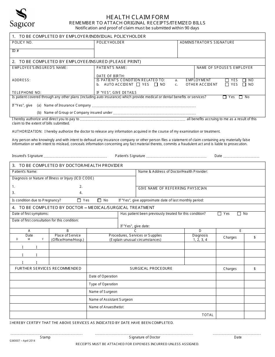 Sagicor Health Claim Form Barbados at Patricia Ledbetter blog