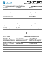 Document preview: Patient Intake Form - Therapy Network of New Jersey