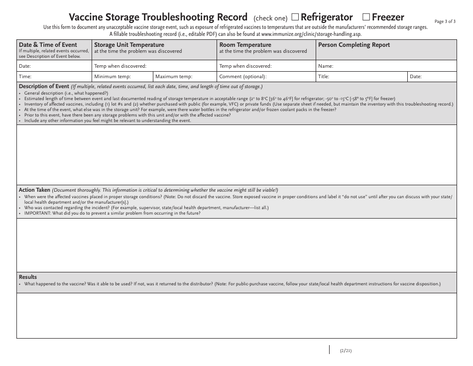 Temperature Log for Freezer - Celsius Download Printable PDF ...