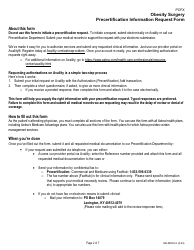 Form GR-68974-2 Obesity Surgery Precertefecation Information Request Form, Page 2