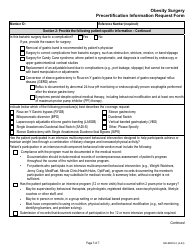 Form GR-68974-2 Obesity Surgery Precertefecation Information Request Form, Page 5