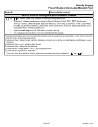 Form GR-68974-2 Obesity Surgery Precertefecation Information Request Form, Page 6