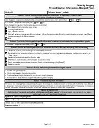 Form GR-68974-2 Obesity Surgery Precertefecation Information Request Form, Page 7