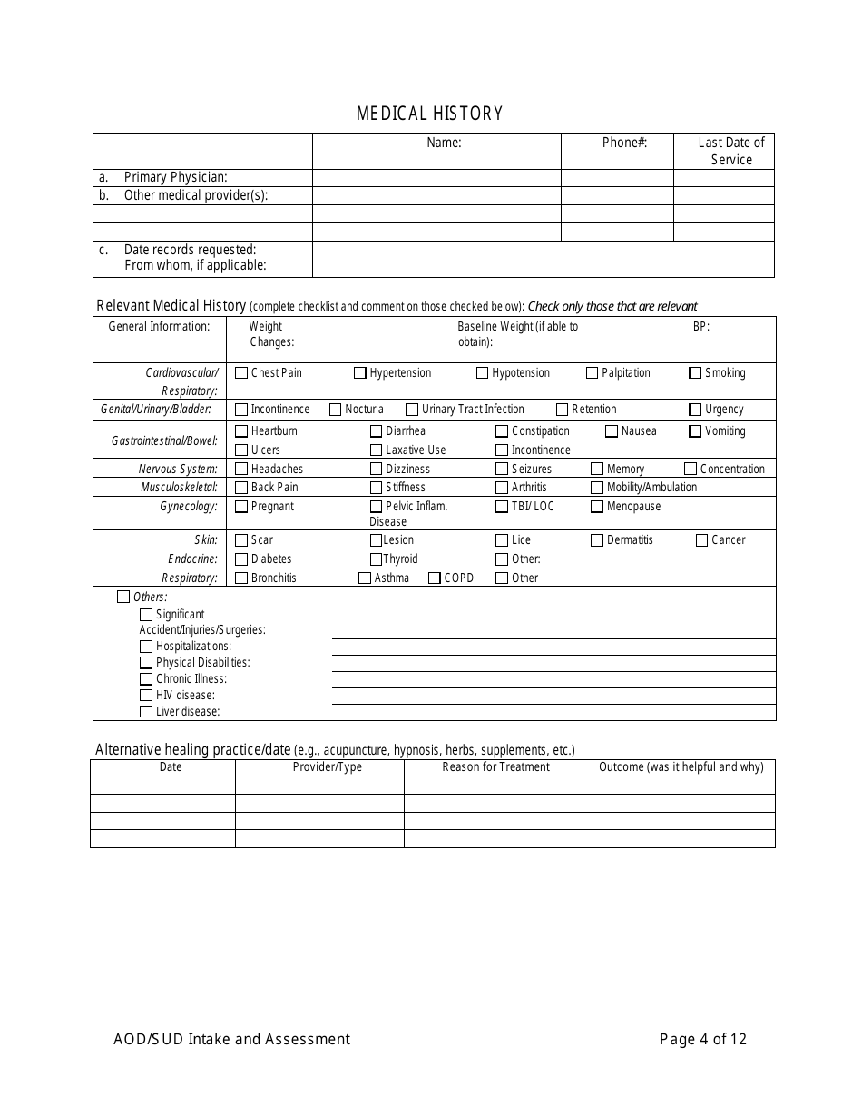 Aod / Sud Intake and Assessment - Alameda County, California, Page 4