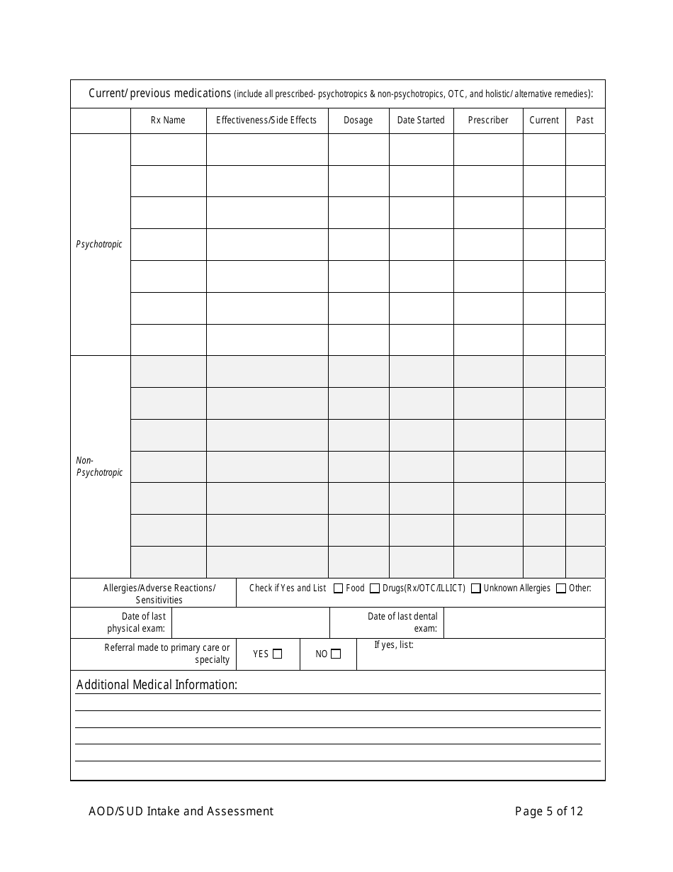 Aod / Sud Intake and Assessment - Alameda County, California, Page 5