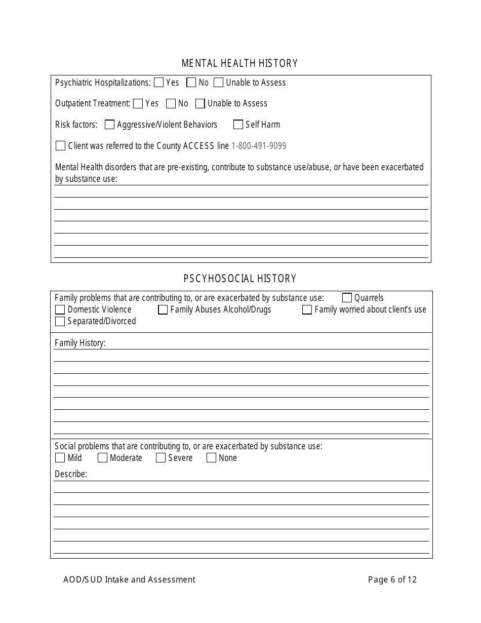 Aod / Sud Intake and Assessment - Alameda County, California, Page 6