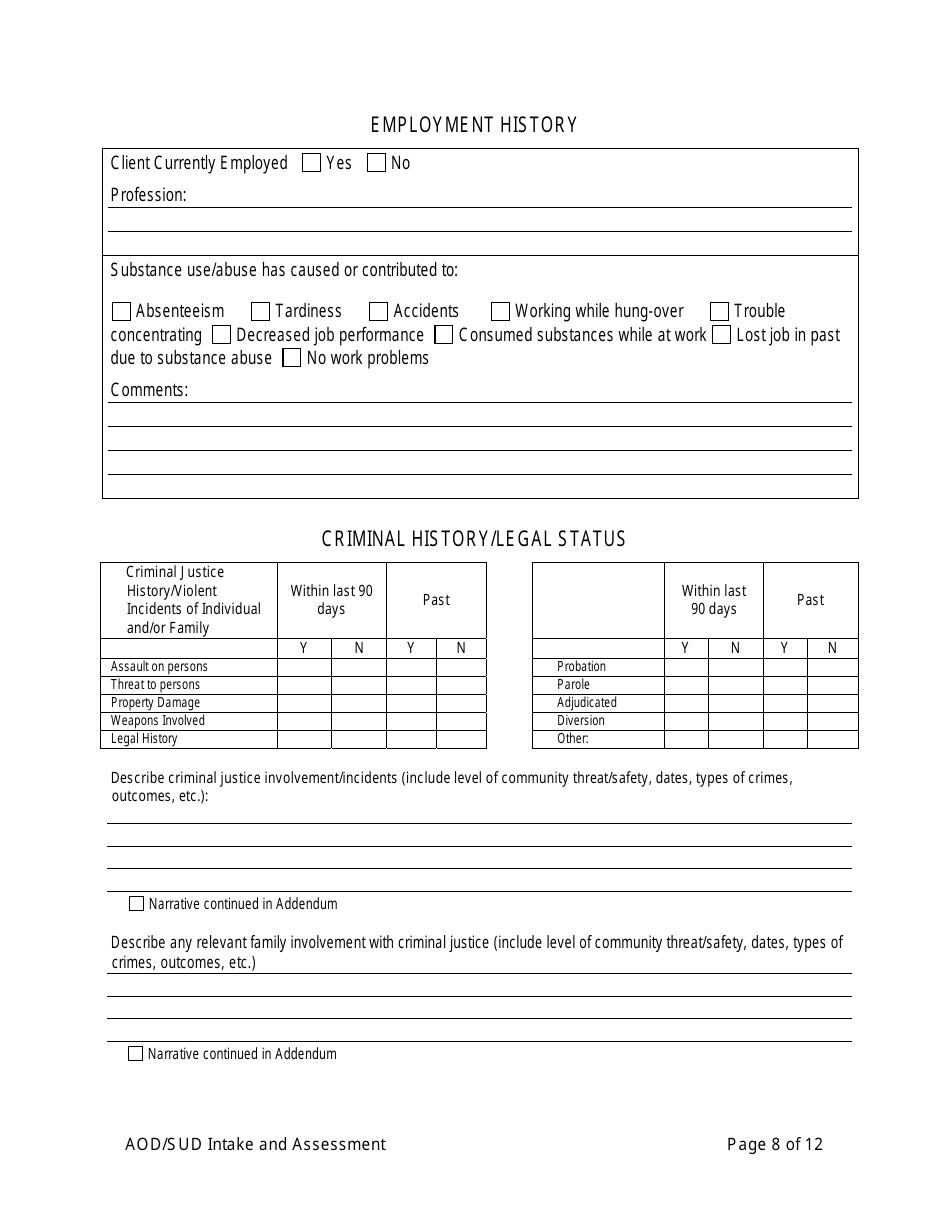 Aod / Sud Intake and Assessment - Alameda County, California, Page 8