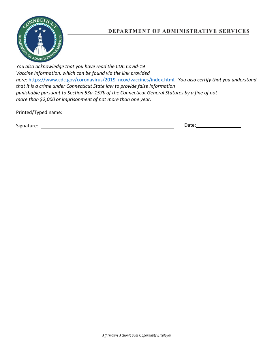 Request for Religious or Spiritual Exemption for Covid-19 Vaccination - Connecticut, Page 3