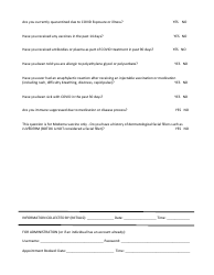 Covid-19 Vaccination Assistance Form - Ocean City, New Jersey, Page 2