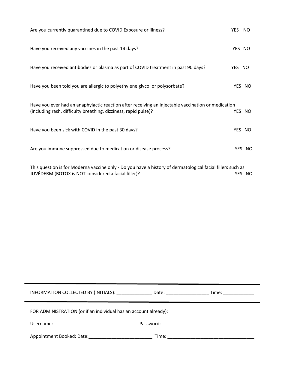 Covid-19 Vaccination Assistance Form - Ocean City, New Jersey, Page 2