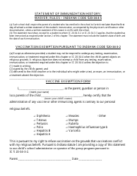 Indiana Isbvi Religious Exemption Form - Fill Out, Sign Online and ...