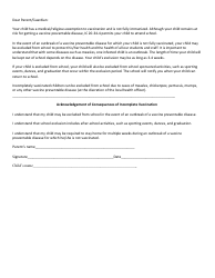 Vaccine Exemption Form - Indiana, Page 2