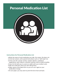 Document preview: Personal Medication List
