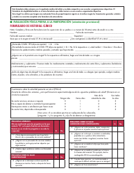 Evaluacion Fisica Previa a La Participacion: Formulario De Historial Clinico - American Academy of Family Physicians (Spanish)