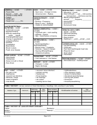 Cancer Patient History Form, Page 3