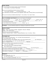 Cancer Patient History Form, Page 4