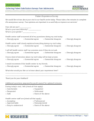 Patient Satisfaction Survey - Regents of the University of Michigan, Page 3