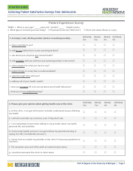 Patient Satisfaction Survey - Regents of the University of Michigan, Page 5