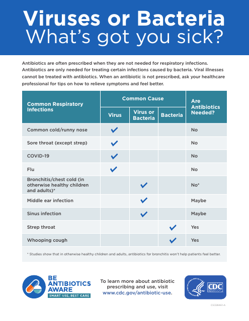 Form CS328461-A Viruses or Bacteria - What's Got You Sick