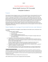 Document preview: Home Health Services Face-To-Face Encounter Template
