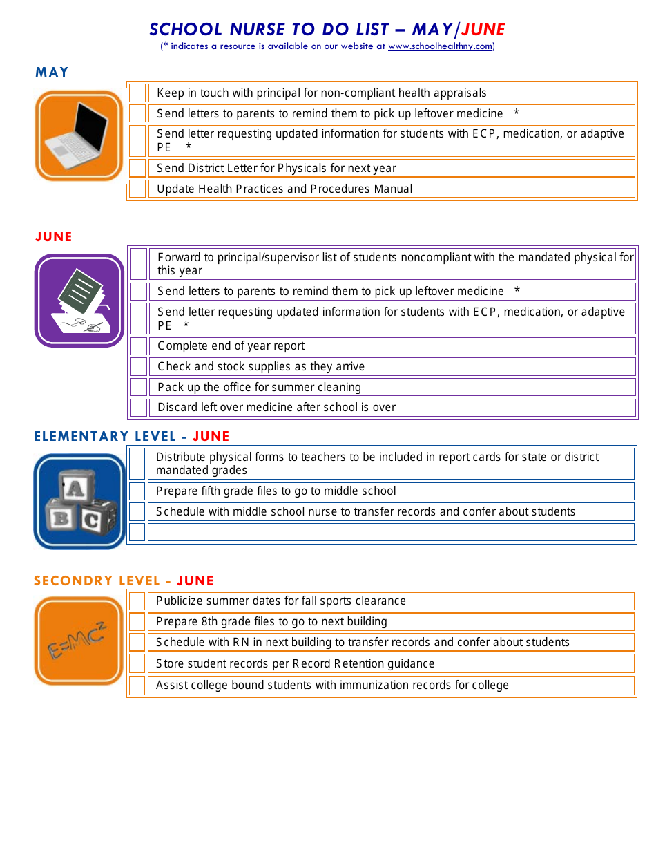 School Nurse to Do List - New York, Page 8