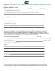 Preparticipation Physical Examination Form - Ohio High School Athletic Association, Page 2