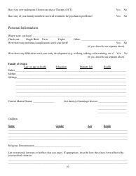 Neuropsychological Evaluation Background Questionnaire - Northeast Neuropsychology, Page 10