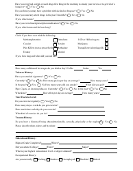 Psychiatric Intake Form, Page 4