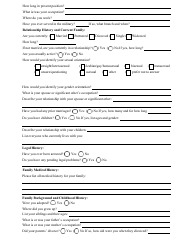Psychiatric Intake Form, Page 5