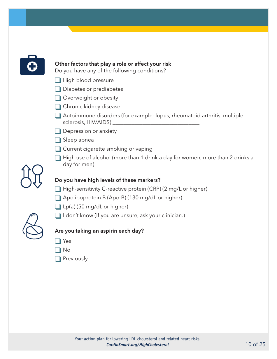 Action Plan for Lowering Ldl Cholesterol and Heart Risks - Cardiosmart, Page 10