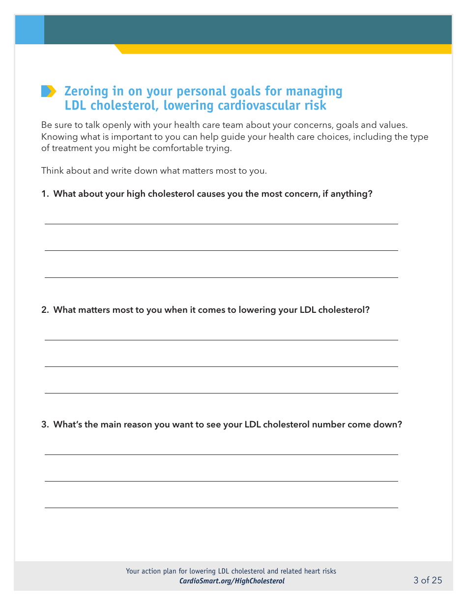 Action Plan for Lowering Ldl Cholesterol and Heart Risks - Cardiosmart, Page 3