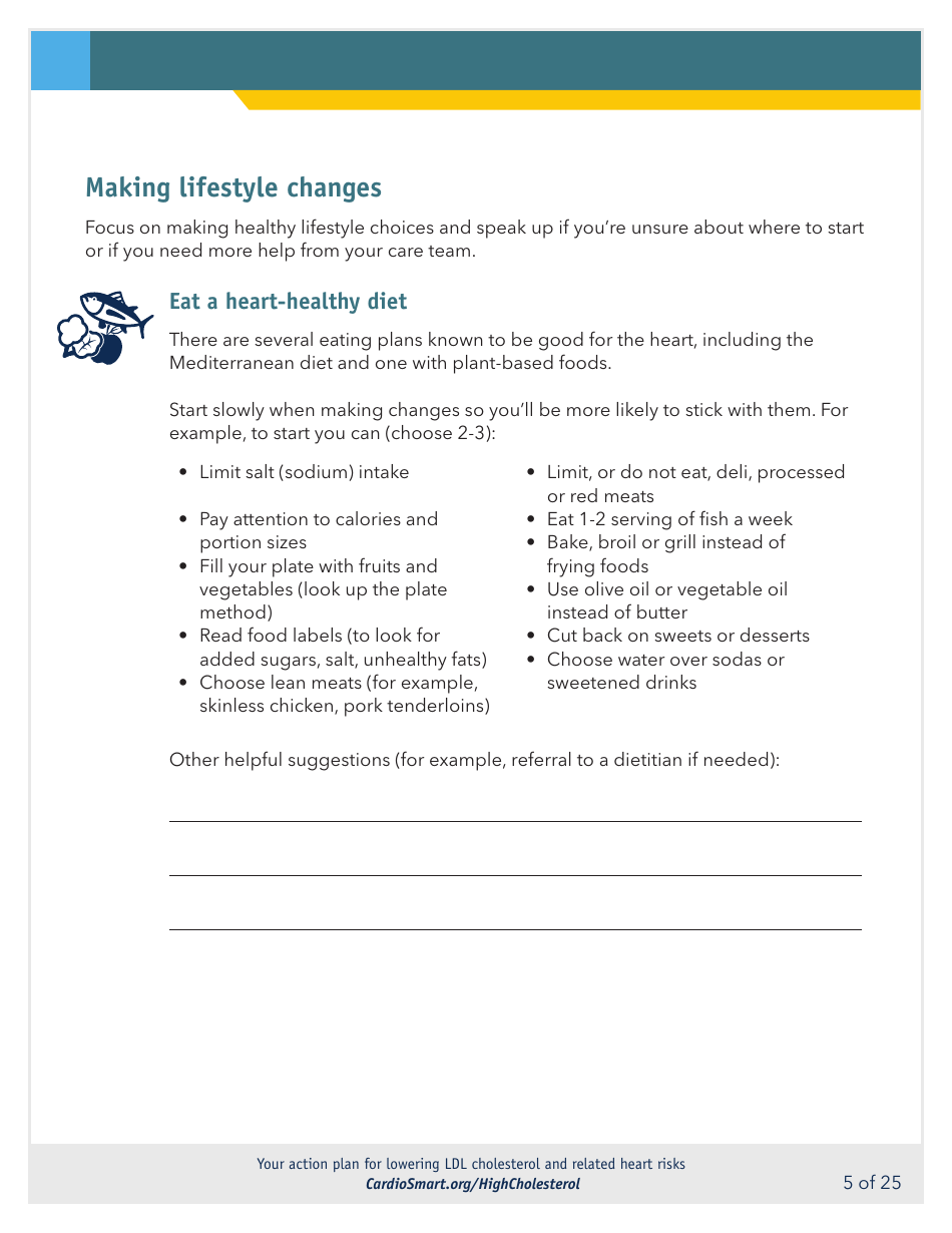 Action Plan for Lowering Ldl Cholesterol and Heart Risks - Cardiosmart, Page 5