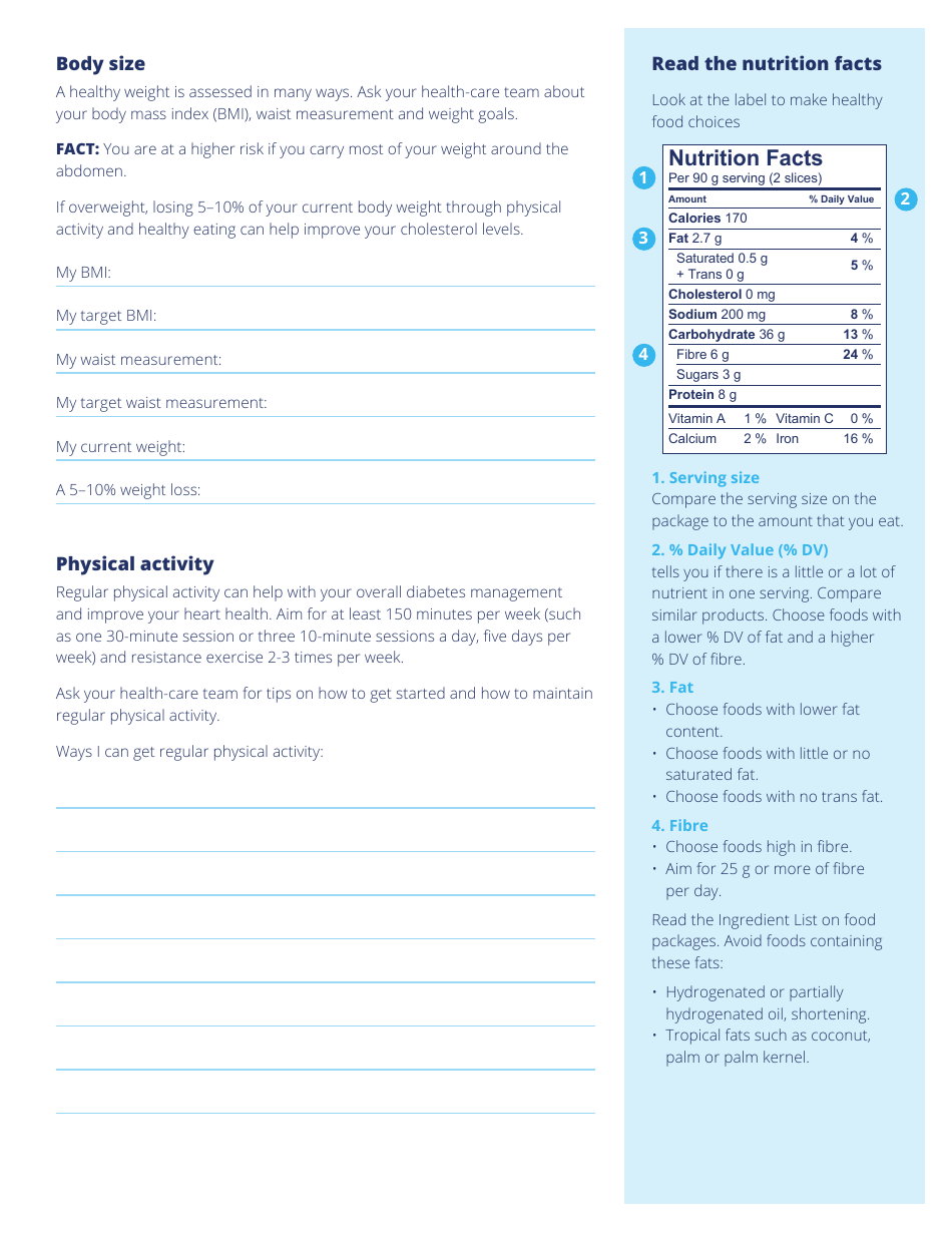 Ldl-Cholesterol Action Plan - the Canadian Diabetes Association, Page 3