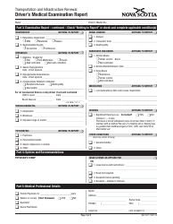Driver&#039;s Medical Examination Report - Nova Scotia, Canada, Page 2