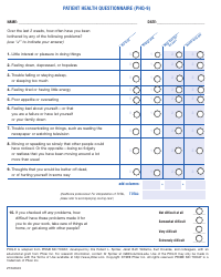 Document preview: Patient Health Questionnaire (Phq-9) - Pfizer