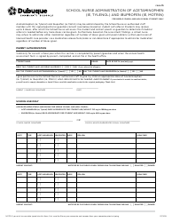Document preview: School Nurse Administration of Acetaminophen (Tylenol) and Ibuprofen (Motrin) - Dubuque Community Schools
