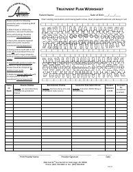 Document preview: Dental Treatment Plan Worksheet - Anchorage Project Access