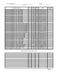 Controlled Substances Inventory Log - North Carolina, Page 10