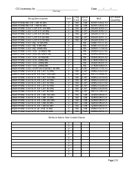 Controlled Substances Inventory Log - North Carolina, Page 11