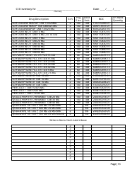Controlled Substances Inventory Log - North Carolina, Page 14