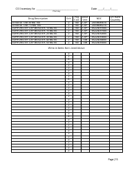 Controlled Substances Inventory Log - North Carolina, Page 16