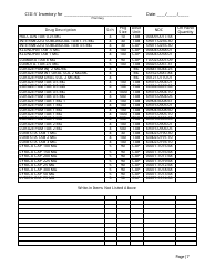 Controlled Substances Inventory Log - North Carolina, Page 24